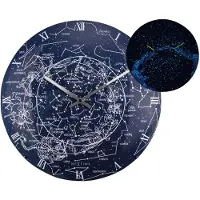 Nextime - 3165 - Wandklok - 35cm - zwart - Milky Way Dome