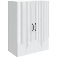 vidaXL Wandkast 66 x 34,5 x 90 cm Bewerkt hout Wit