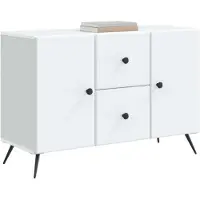 vidaXL Dressoir Wit 89 x 34,5 x 60 cm Bewerkt hout