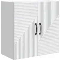vidaXL - Wandkast - Wit - 59 - x - 31 - x - 60 - cm - Bewerkt - hout