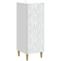 vidaXL Dressoir Wit 33 x 34,5 x 90 cm Bewerkt hout