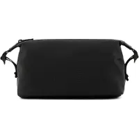 EA7 Zwarte rubberen toilettas (OSFA), Casual, Polyester 7X000638_AF13811