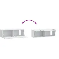 vidaXL Wandmontage TV-kast Wit 98 x 31 x 30 cm Bewerkt hout