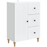 vidaXL Dressoir Wit 66 x 34,5 x 90 cm Bewerkt hout