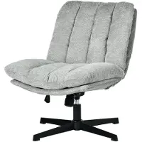 Meubles Cosy Verstelbare, draaibare relaxfauteuil met armleuningen en een dikke zitting van grijze chenille – CONFOD