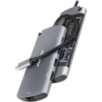 Axagon HMC-6M2 laptop dock & poortreplicator Bedraad USB 3.2 Gen 1 (3.1 Gen 1) Type-C Aluminium