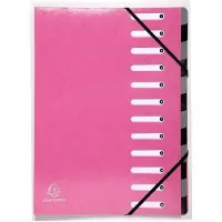 Exacompta Mappen met uitrekbare rug 53928E Roze Balacron 24,5 x 32 cm 6 Stuks