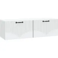 vidaXL Wandmontage TV-kast Wit 98 x 31 x 30 cm Bewerkt hout