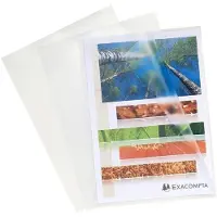 Exacompta 10x Pak van 10 L mappen- gladde PP 12/100ste - A4 - Transparant - 5610E