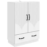 vidaXL Dressoir Wit 66 x 34,5 x 92 cm Bewerkt hout
