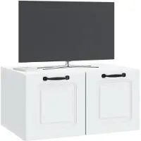 vidaXL Wandmontage TV-kast Wit 59,5 x 41 x 30 cm Bewerkt hout