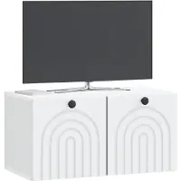 vidaXL Wandmontage TV-kast Wit 59,5 x 31 x 30 cm Bewerkt hout