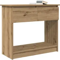vidaXL Wandtafel met lades ambachtelijk eikenkleurig 85,5x38,5x74,5 cm