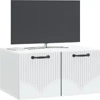 vidaXL Wandmontage TV-kast Wit 59,5 x 41 x 30 cm Bewerkt hout