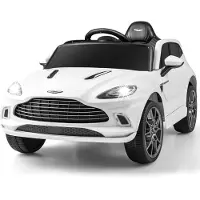 Coast 12V Aston Martin DBX kinderauto met 2,4 g afstandsbediening 1,4-2,5 km/u wit