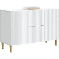 vidaXL Dressoir Wit 89 x 34,5 x 60 cm Bewerkt hout