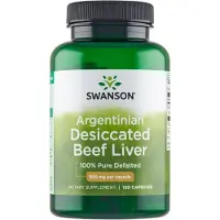 Swanson Health , Argentijnse Drooggekookte Rundvleeslever, 500 mg, 120 Capsules