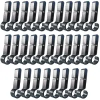 Jojomino Helm Clips voor Light Lamp Hard Hat Light Clips, Veiligheidsaccessoire, Gemakkelijk Mount Haak voor Helm, Cap Strap 100 Pcs