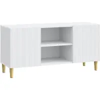 vidaXL TV Kast Wit 102 x 34,5 x 50 cm Bewerkt hout