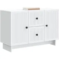 vidaXL Dressoir Wit 89 x 34,5 x 60 cm Bewerkt hout