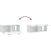 vidaXL Wandmontage TV-kast Wit 78,5 x 31 x 30 cm Bewerkt hout