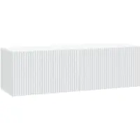 vidaXL Wandmontage TV-kast Wit 98 x 31 x 30 cm Bewerkt hout