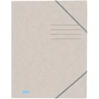 Oxford Top File + - elastomap - 3 kleppen - elastiek - A4 - beige - pak 10 stuks