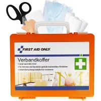 FIRST AID ONLY EHBO Koffer - 81 Delig - Oranje - met houder - DIN13157