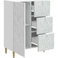 vidaXL Dressoir Wit 66 x 34,5 x 90 cm Bewerkt hout