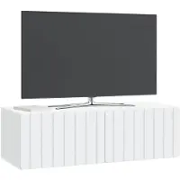 vidaXL Wandmontage TV-kast 98 x 41 x 30 cm Wit Bewerkt hout