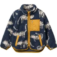 Liewood Fleece jas 'Nolan' navy / geel / zwart / wit