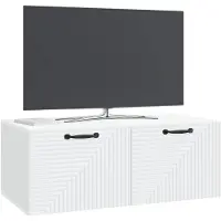 vidaXL Wandmontage TV-kast Wit 78,5 x 41 x 30 cm Bewerkt hout