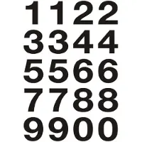 Herma Nummeretiketten 4136 Klevend Zwart 20 x 18 mm 2 Vellen à 20 Etiketten
