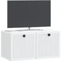 vidaXL Wandmontage TV-kast Wit 59,5 x 31 x 30 cm Bewerkt hout