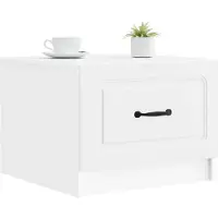 vidaXL Salontafel met lade Wit 49 x 50 x 37 cm Bewerkt hout