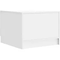 vidaXL Salontafel met lade Wit 49 x 50 x 37 cm Bewerkt hout