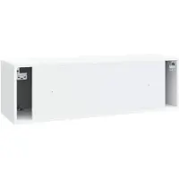 vidaXL Wandmontage TV-kast Wit 98 x 31 x 30 cm Bewerkt hout