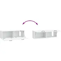 vidaXL Wandmontage TV-kast Wit 98 x 31 x 30 cm Bewerkt hout