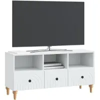 vidaXL TV Kast Wit 102 x 34,5 x 50 cm Geconstrueerd hout