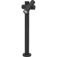 Eglo LED tuinpadverlichting Fossignano, hoogte 70 cm, zwart, metaal, 2-lamps Fossignano, zwart, Aluminium, Modern