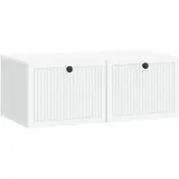 vidaXL Wandmontage TV-kast Wit 78,5 x 41 x 30 cm Bewerkt hout