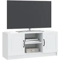vidaXL TV Kast Wit 102 x 34,5 x 47 cm Bewerkt hout