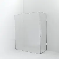 Balmani Modular inloopdouche met deur: 170 x 200 cm met deur 80 cm, Helder glas, Mat witte profielen
