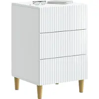 vidaXL Nachtkastje met lade Wit 43 x 41 x 66,5 cm Bewerkt hout