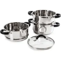 TIM. Stoomkoker-Stoomkokers-Stoompan-Zilver-20cmx27cmx29cm
