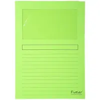 Exacompta 4x FOREVER Pak van 100 venstermappen 120g/m2 - 22x31cm voor A4 - Grasgroen - 50107E