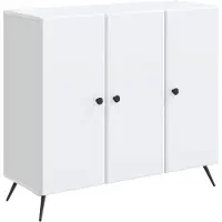 vidaXL Dressoir Wit 89 x 34,5 x 80 cm Bewerkt hout