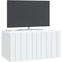 vidaXL Wandmontage TV-kast 59,5 x 31 x 30 cm Wit Bewerkt hout