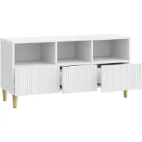 vidaXL - TV - Kast - met - lade - Wit - 102 - x - 34,5 - x - 50 - cm - Bewerkt - hout