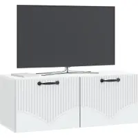 vidaXL Wandmontage TV-kast Wit 78,5 x 31 x 30 cm Bewerkt hout